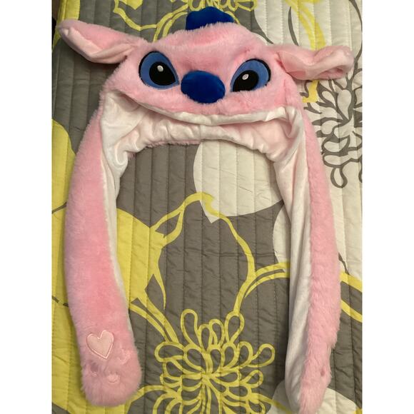 Stitch 626 Angel Pink Moving Light Up Plush Kids Beanie Hat Lilo Cousin Ohana - Picture 3 of 4
